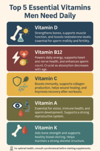 Essential vitamins for men daily 