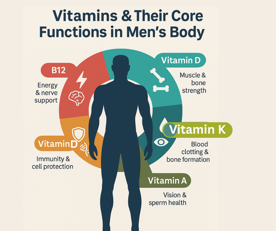 Essential vitamins men need daily