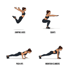 women focused workout with no equipment